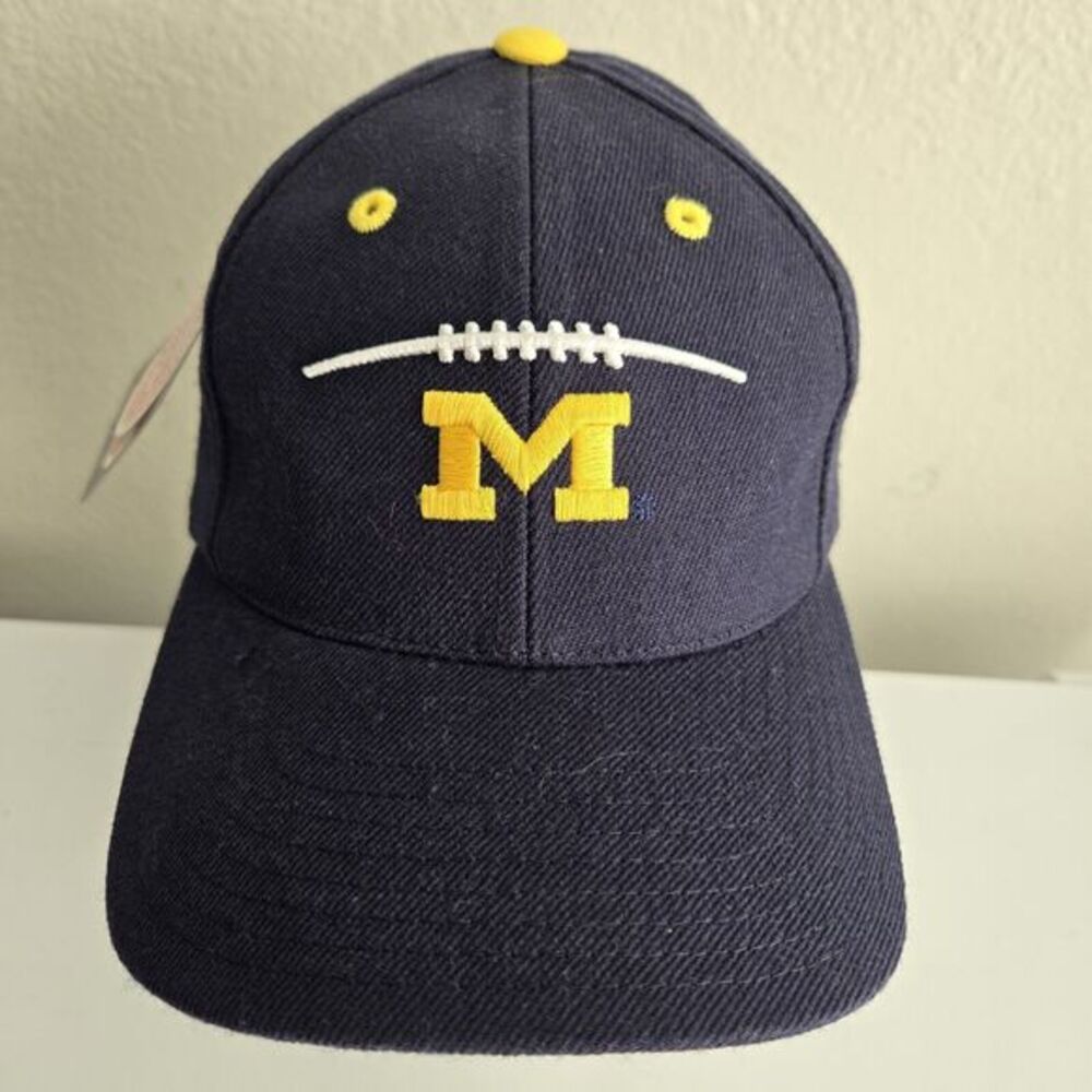 Vintage Michigan Wolverines Strapback Hat Big House Football Puma NWT